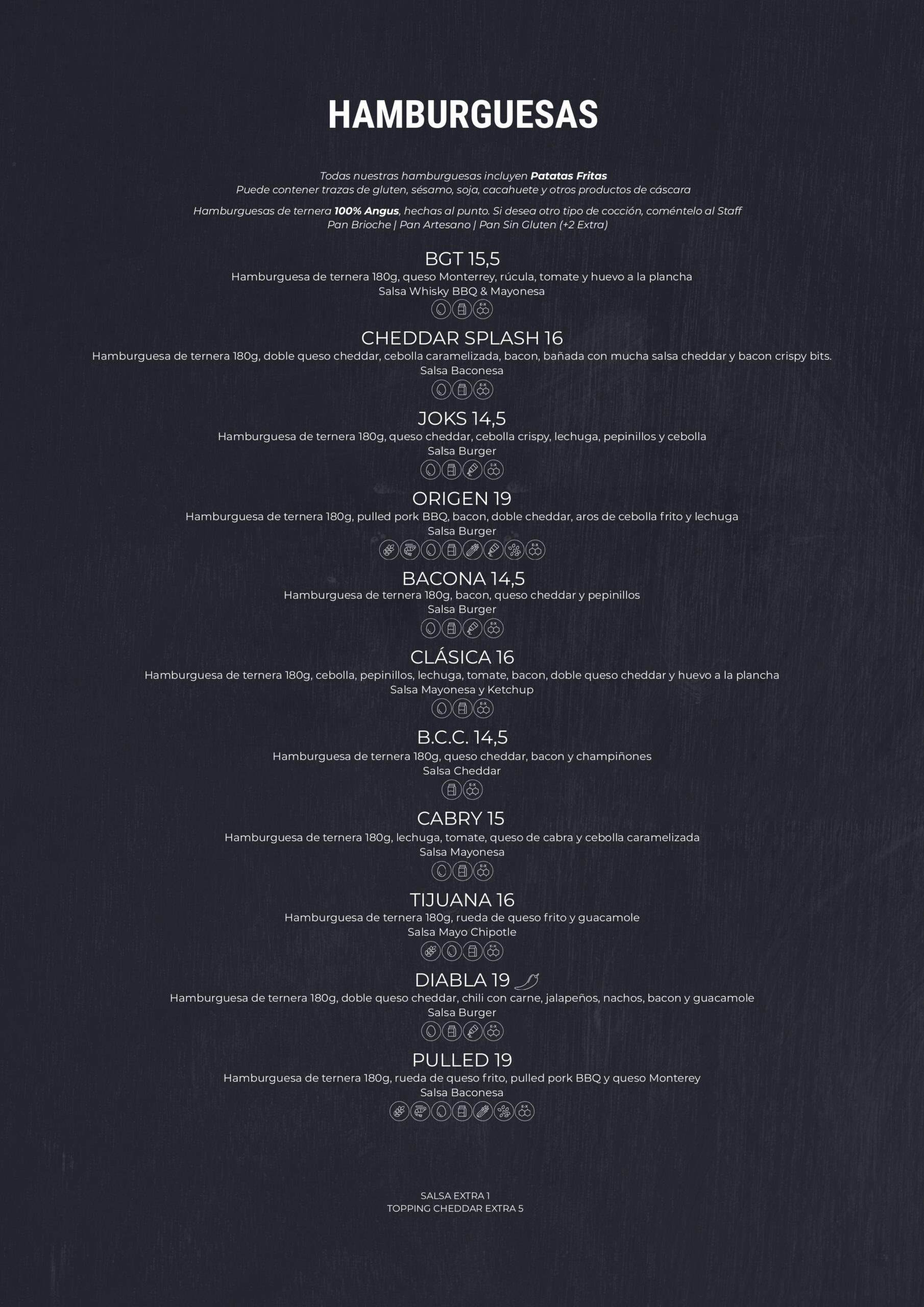 Carta Vacko Grill Hamburguesas