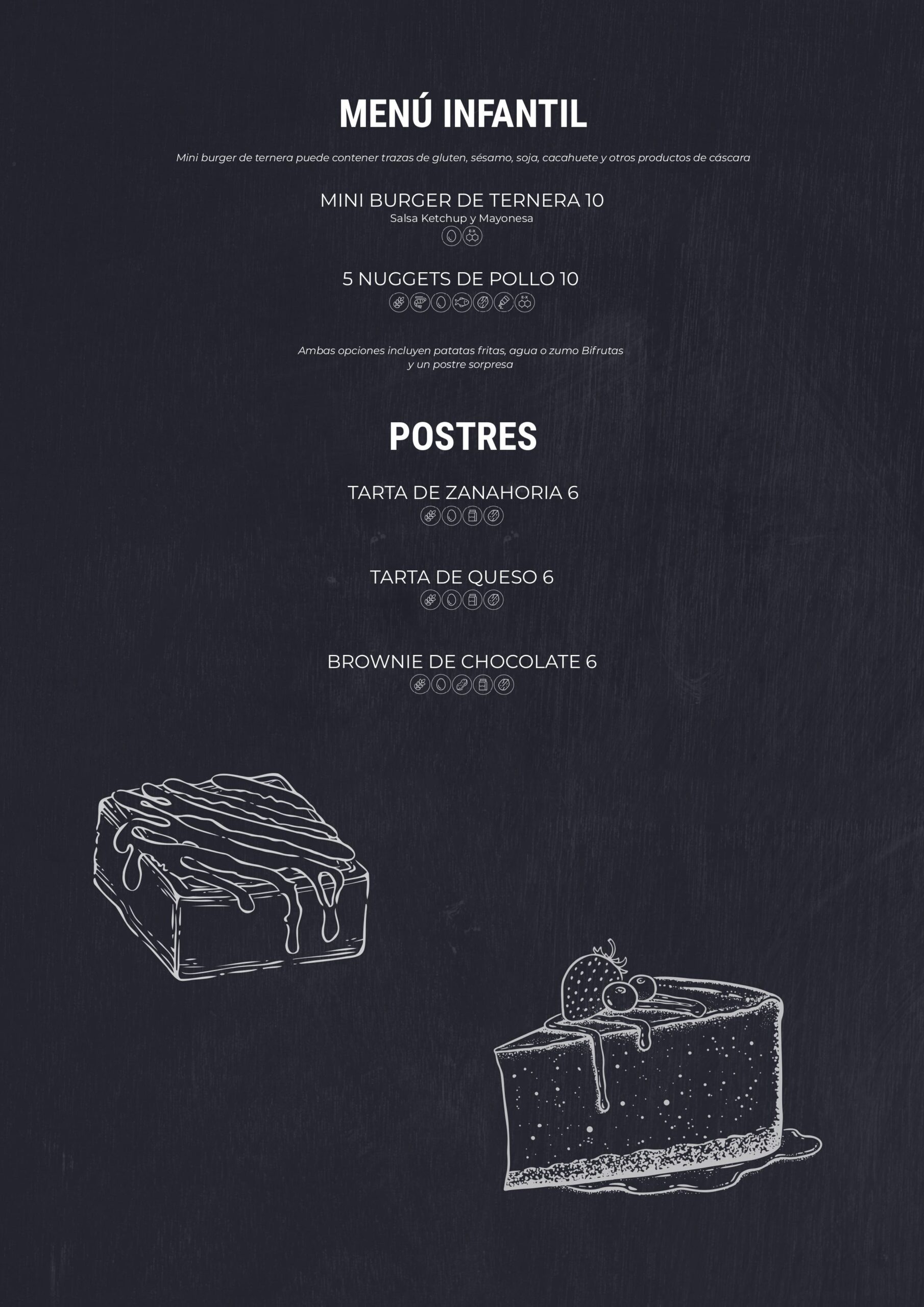 Carta Vacko Grill Postres